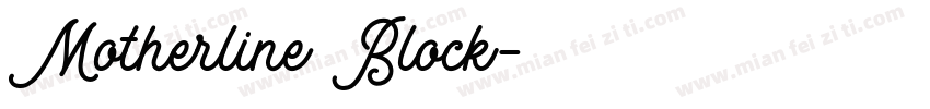 Motherline Block字体转换